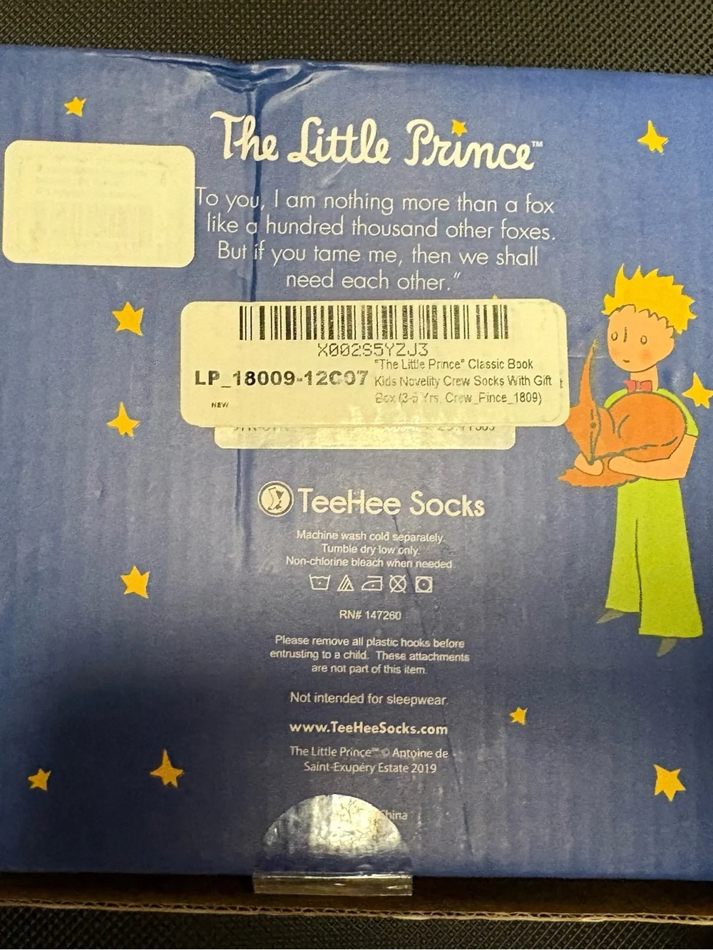 The Little Prince TeeHee 12 Sock Gift Box NWT